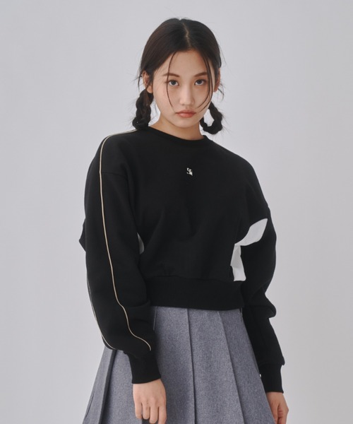 スウェット レディース (WOMAN) WAVE LOGO BYCOLOR CROP SWEATSHIRTS｜zozo