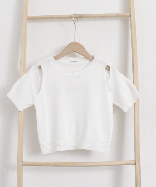 miniministore tシャツ ショート丈 ニットトップス へそ出し