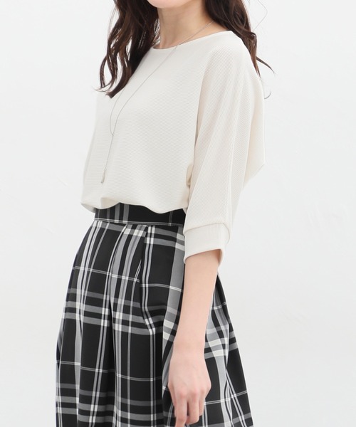 トップス 6 Honeys tシャツ 6分袖アクセ付きドルマントップス レディース