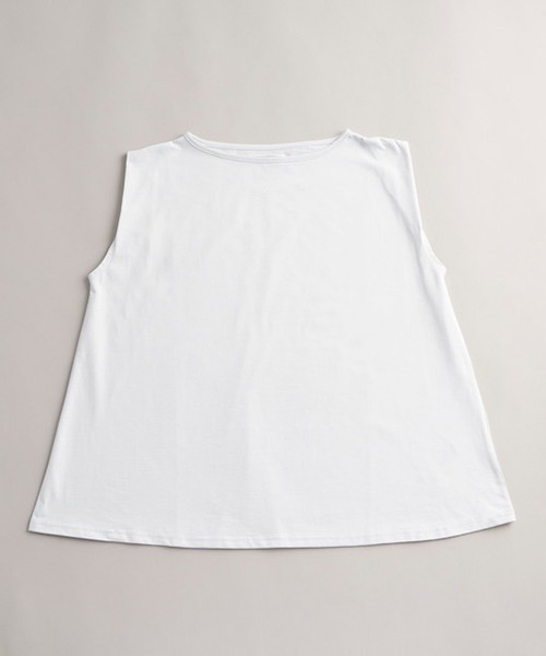 D tシャツ ドライコットンノースリーブ「ドレープ」 レディース