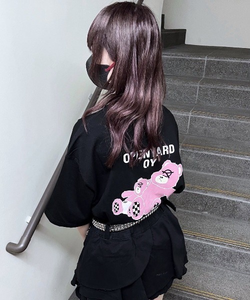 OY ODOLLY T/オードリープリント半袖 Tシャツ ブラック OY/オーワイ』ODOLLY T/オードリープリント半袖Tシャツ（Tシャツ