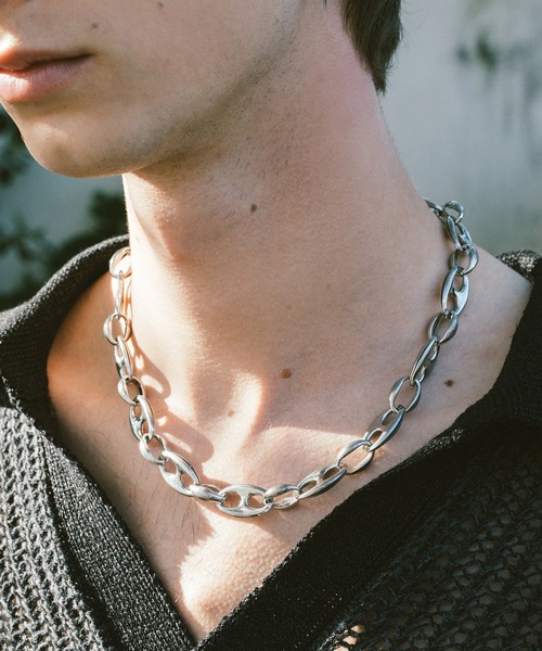 ネックレス・ペンダント Round Chain Necklace [SIZE.1] 925 Sterling Silver Round-Cut C Z Oval Circle Cable Chain