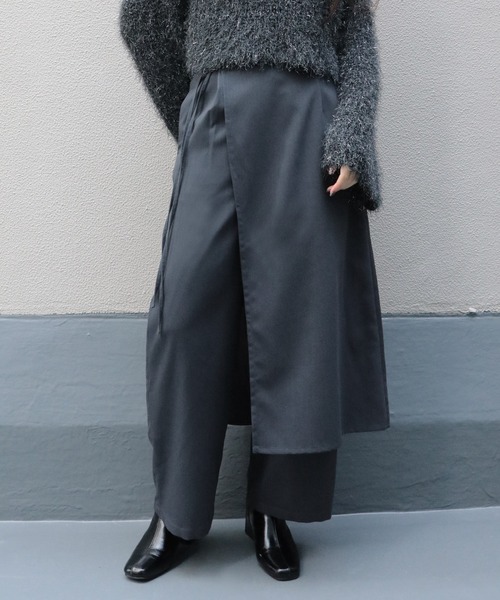 アンリアレイジ　ウールラップスラックスパンツ ウールラップパンツ】アンリアレイジ anseason スラックス