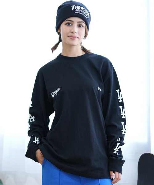tシャツ NEW ERA/ニューエラ ロンT MLB スリーブロゴ 14324713/14450339 レディース