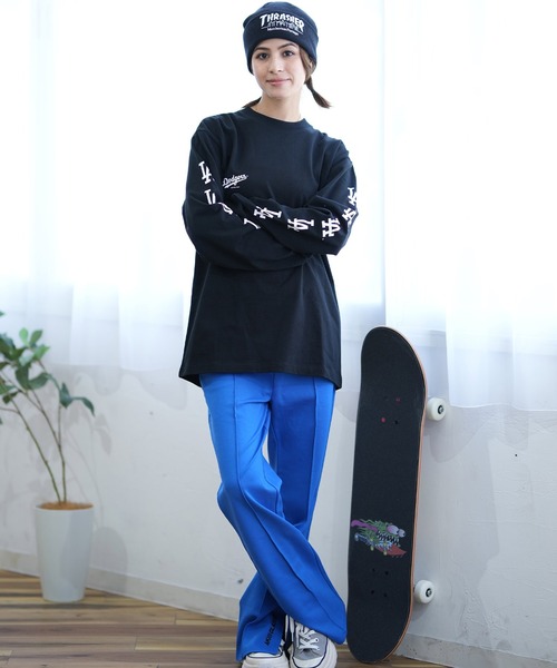 tシャツ NEW ERA/ニューエラ ロンT MLB スリーブロゴ 14324713/14450339 レディース NEW ERA tシャツ ERA/ニューエラ ロンT MLB スリーブロゴ