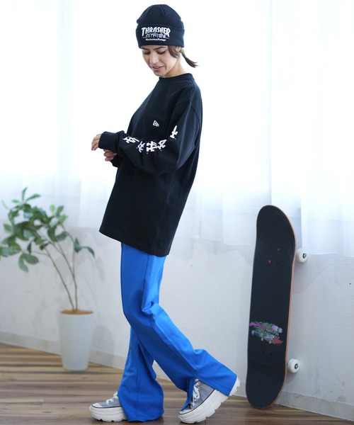 tシャツ NEW ERA/ニューエラ ロンT MLB スリーブロゴ 14324713/14450339 レディース NEW ERA tシャツ ERA/ニューエラ ロンT MLB スリーブロゴ