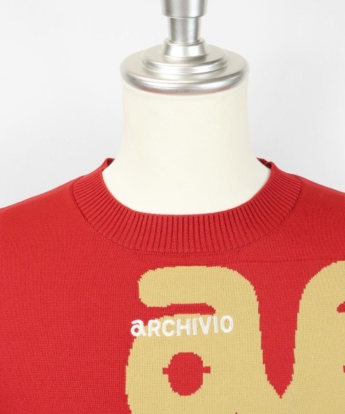 ARCHIVIO セーター archivio セーター ニット 「MENS」カシミヤ100％肩ロゴニット