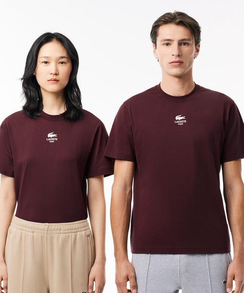 【LC25SS312】LACOSTE メンズクルーネックTシャツ TH9769 LACOSTE tシャツ アウトラインクロッククルーネック半袖Tシャツ