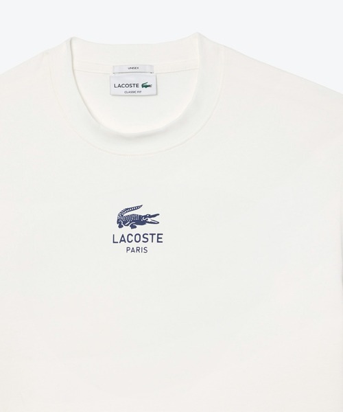 送料関税込みLacoste スモールパリロゴクルーネックTシャツ LACOSTE tシャツ スモールパリロゴクルーネックTシャツ メンズ