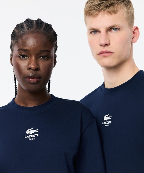 送料関税込みLacoste スモールパリロゴクルーネックTシャツ LACOSTE tシャツ スモールパリロゴクルーネックTシャツ メンズ