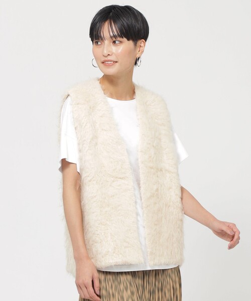 ベスト ジレ ニットファージレ レディース