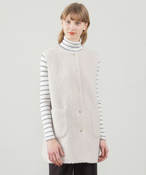 MONCLER」 ナイロンブルゾン - ベージュ レディース