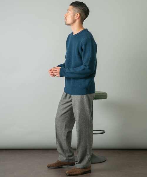 専用AOURE ブラウン クルーネックセーター URBAN RESEARCH ROSSO MEN セーター ニット ウォッシャブル
