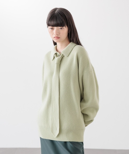 ニット セーター Ｍｉｎｋウールポロニット　152209 レディース ニット セーター Minkウールポロニット 152209 レディース