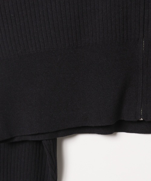 Naptime ニットカーディガン-BLACK Freeサイズ LEPSIM（レプシィム） カーディガン 12ゲージリブZIPカーディガン