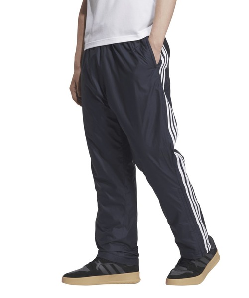 adidas スリーストライプ　ナイロンワイドパンツ ADIDAS】スリーストライプス ナイロン ワイドトラックパンツ (adidas