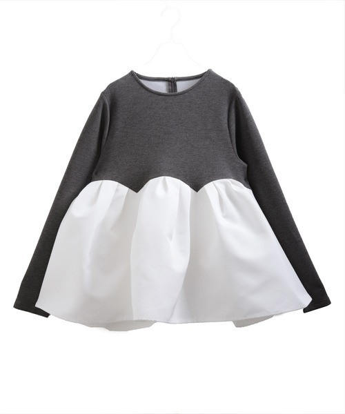 Fit more（フィットモア） ボリュームタックペプラムトップス