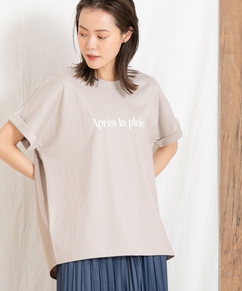 [Gready Brilliant] [AuieF] трикотаж с коротким рукавом 38 grayish бежевый женский 