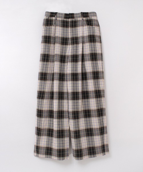 RNA-N パンツ R4300 モールヤーンチェックタックパンツ レディース  