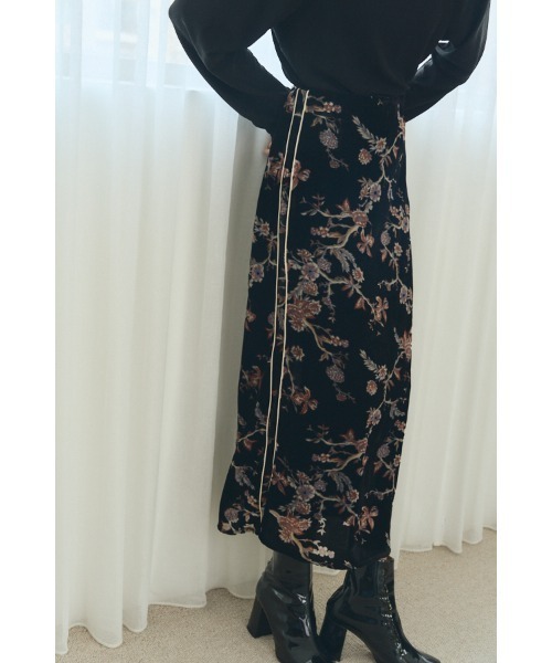 Muel Chic（ミュエルシック） ロング スカート Flower Jersey SK