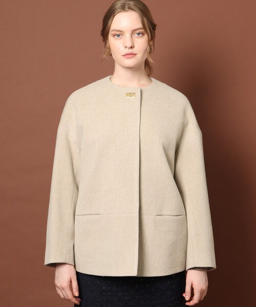 DRESSTERIOR（ドレステリア） ノーカラーコート 36 ブラック