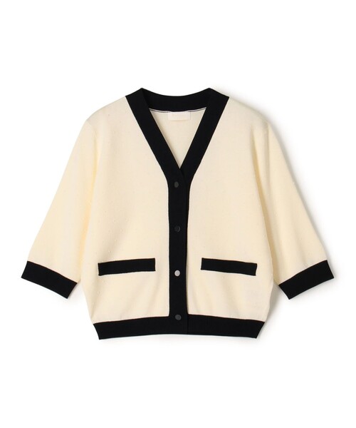 Ballsey ストレッチタックドット Vネックカーディガン Ballsey カーディガン ストレッチタックドット Vネック