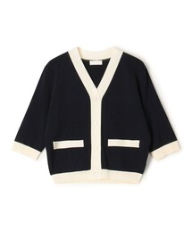 Ballsey（ボールジィ） カーディガン ストレッチタックドット Vネック