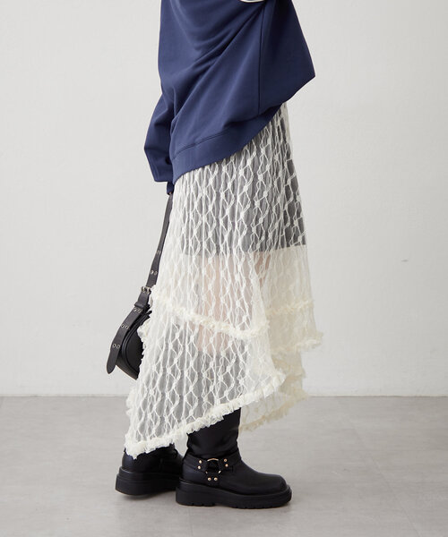 w closet スカート レースレイヤードスカート : ZOZOTOWN Yahoo