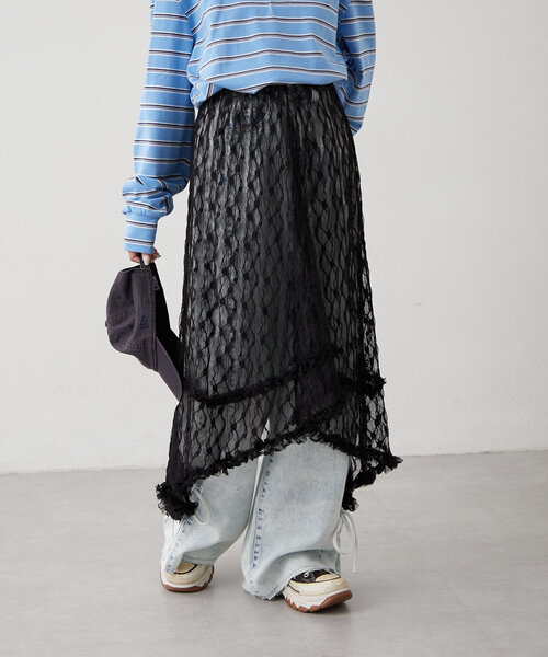 新品未使用　レース レイヤードスカート サイズF w closet スカート レースレイヤードスカート : ZOZOTOWN Yahoo