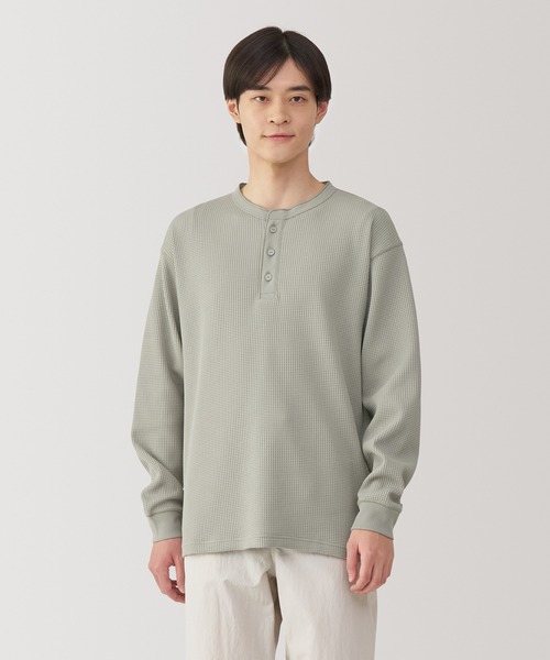 無印良品（MUJI） ヘンリーネック tシャツ 紳士 UVカット乾きやすい