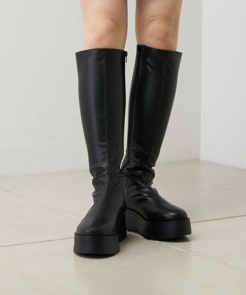 「Chico」 ロングブーツ LARGE グレイッシュベージュ レディース_画像2