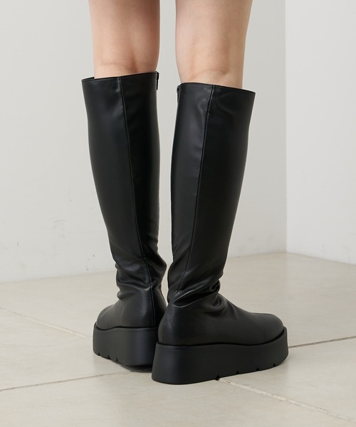 「Chico」 ロングブーツ LARGE グレイッシュベージュ レディース_画像3