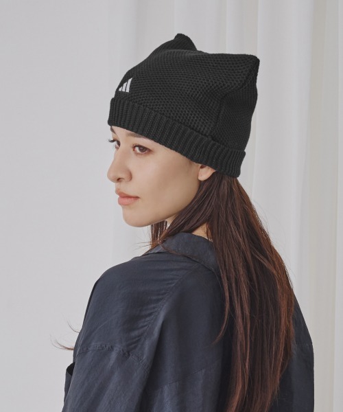 adidas ニット帽 ニットキャップ 「adidas/アディダス」ネコミミ