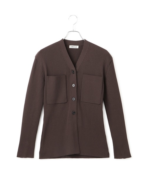 ADAM ET ROPE'（アダムエロペ） カーディガン 「EMOELLE」ポケットリブ