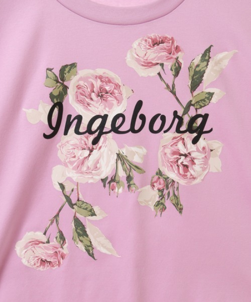 INGEBORG（インゲボルグ） tシャツ 半袖 プレンチピオニーワンポイント