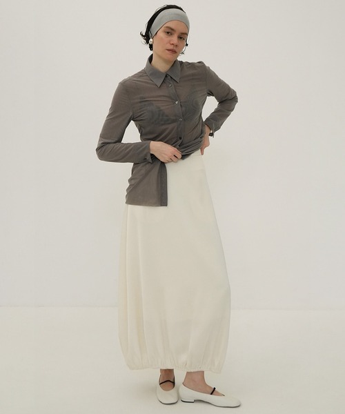 CLANE（クラネ） ロング スカート SATIN BALLOON SKIRT : ZOZOTOWN