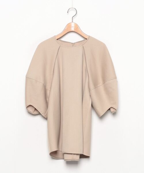 「LANVIN en Bleu」 半袖ブラウス 38 キャメル レディース