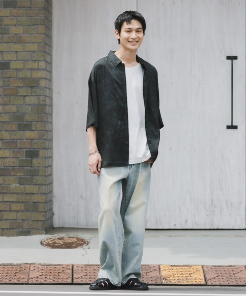 RAGEBLUE シャツ レーヨン総柄シャツ メンズ : ZOZOTOWN Yahoo
