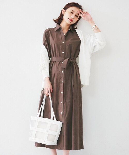 新品未使用 UNTITLEDワンピース UNTITLED ワンピース 「コットン100/前開き/夏ワンピ」ロング