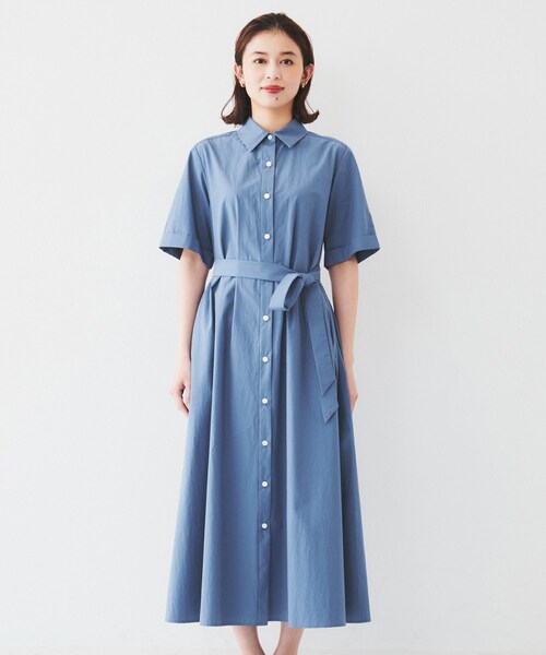 MMM　eワンピ UNTITLED ワンピース 「コットン100／前開き／夏ワンピ」ロング
