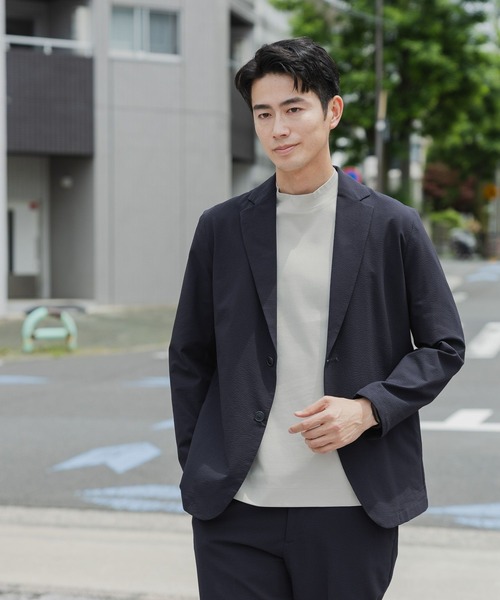 メンズ　ジャケット はっ水ストレッチ レギュラー2つボタン ジャケット メンズ