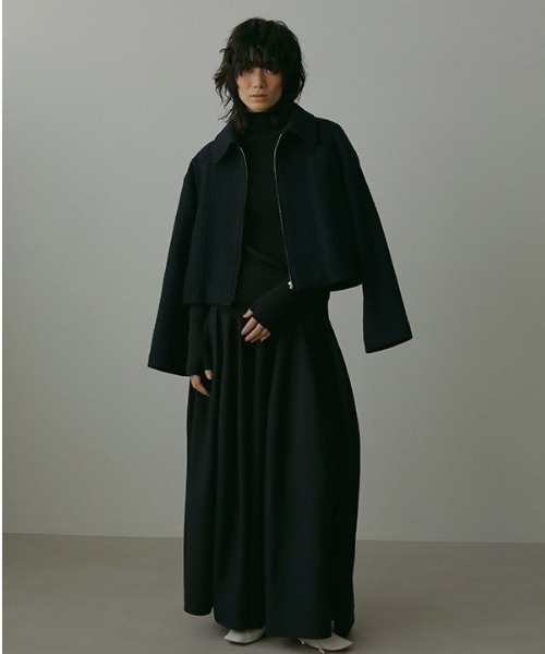 「ETRE TOKYO」 ジップアップブルゾン S ネイビー レディース_画像2