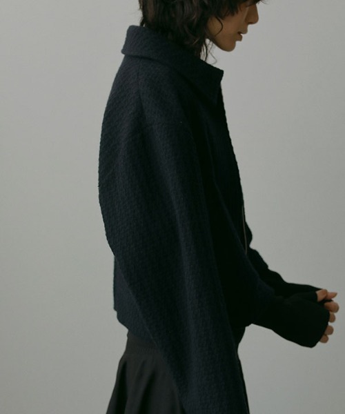 「ETRE TOKYO」 ジップアップブルゾン S ネイビー レディース_画像4