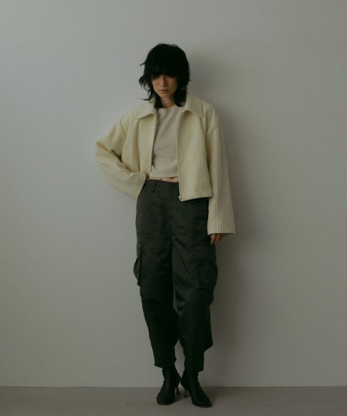 「ETRE TOKYO」 ジップアップブルゾン S ネイビー レディース_画像7