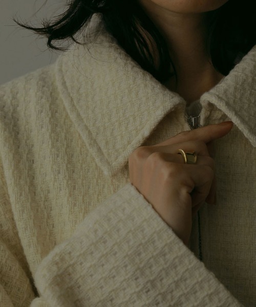 「ETRE TOKYO」 ジップアップブルゾン S ネイビー レディース_画像9