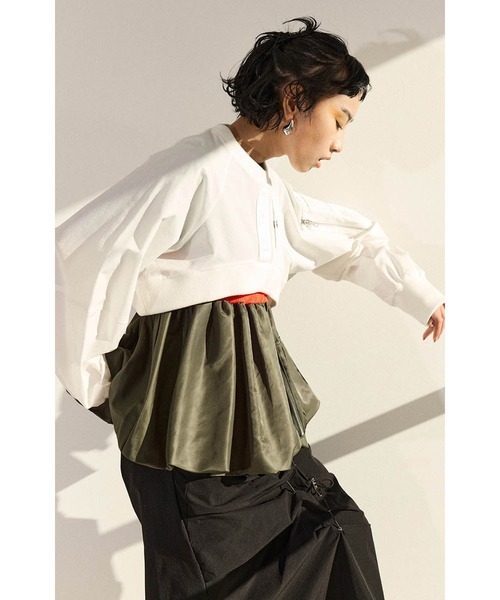 トップス OMMO MA-I DOCKING TOP OMMO MA-1 DOCKING SHORT TOPS レディース : ZOZOTOWN Yahoo!店