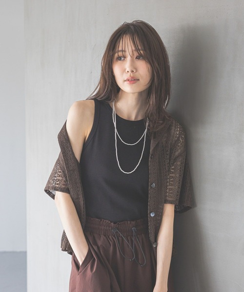 【美品/即日発送可】黒のプリーツノースリーブタンクトップ SLY | SQUARE N／C タンクトップ (タンクトップ ) |SHEL'TTER