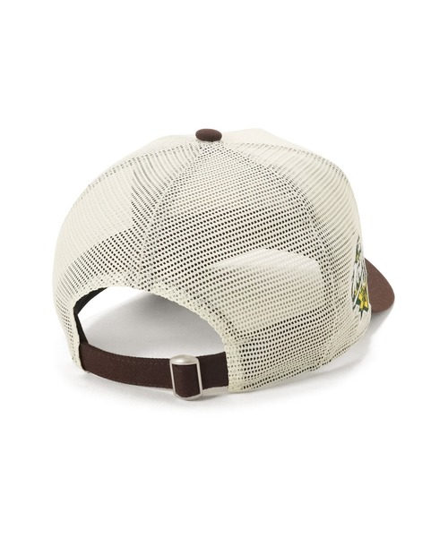 nobody メッシュキャップ ホワイト/ブラウン/ NEW ERA ニューエラメッシュキャップ 9FORTYA-FRAME 花柄