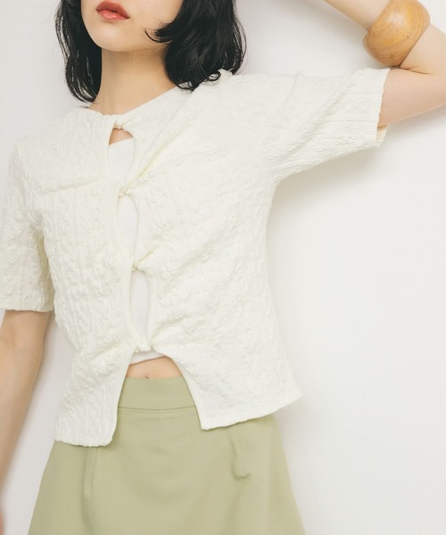 トップス kazuchan KBF tシャツ 2WAYケーブルジャカードトップス レディース