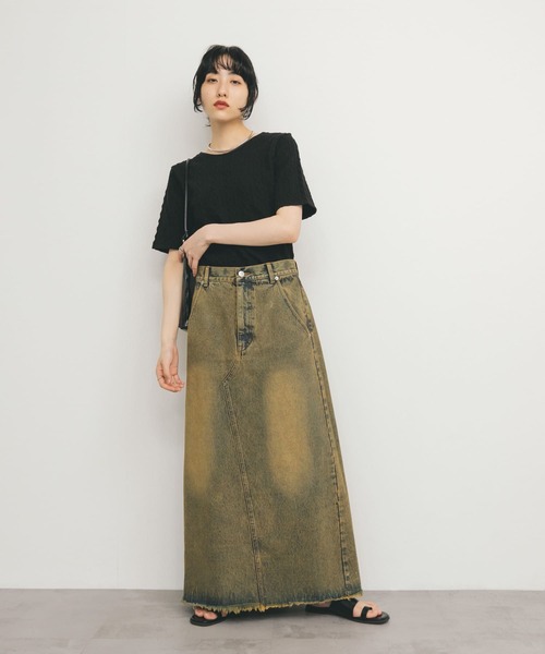 KBF tシャツ 2WAYケーブルジャカードトップス レディース